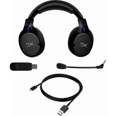 HyperX Cloud Flight - Casque de jeu sans fil (noir-bleu) - PS5-PS4