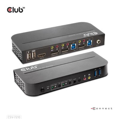 CLUB3D CSV-7210 commutateur écran, clavier et souris Noir