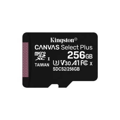 Kingston Technology Carte micSDXC Canvas Select Plus 100R A1 C10 de 256 Go + ADP