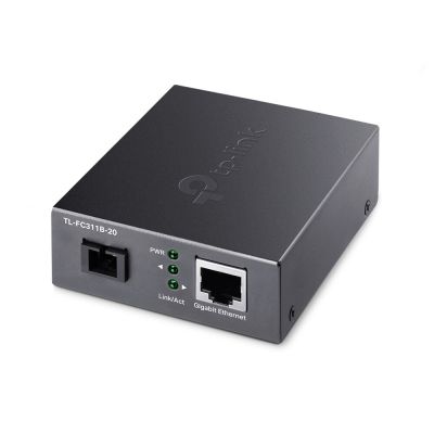 TP-Link TL-FC311B-20 convertisseur de support réseau 1000 Mbit/s Monomode Noir