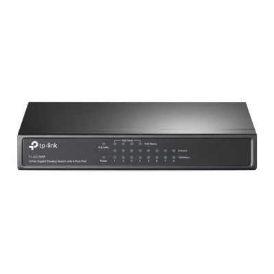 TP-Link TL-SG1008P commutateur réseau Non-géré Gigabit Ethernet (10/100/1000) Connexion Ethernet, supportant l'alimentation via ce port (PoE) Noisettes