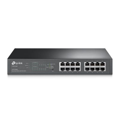 TP-Link TL-SG1016PE Géré L2 Gigabit Ethernet (10/100/1000) Connexion Ethernet, supportant l'alimentation via ce port (PoE) 1U Noir
