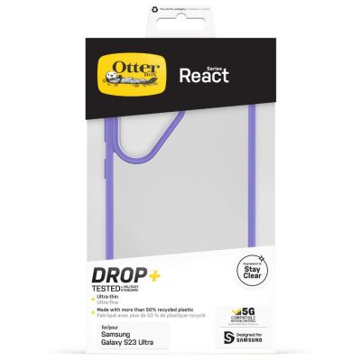 OtterBox React Samsung S23 Ultra Clear/Purple
