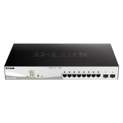 D-Link DGS-1210-10MP Géré L2 Gigabit Ethernet (10/100/1000) Connexion Ethernet, supportant l'alimentation via ce port (PoE) Noir, Gris