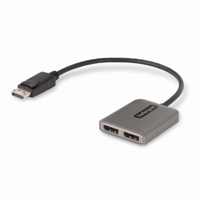 StarTech.com Répartiteur DisplayPort 1.4 pour Deux Moniteurs, Adaptateur DisplayPort vers 2x DP pour Plusieurs Moniteurs, Hub MST pour Ordinateur 5K 60Hz, Câble Extra-Long Intégré - Windows Uniquement