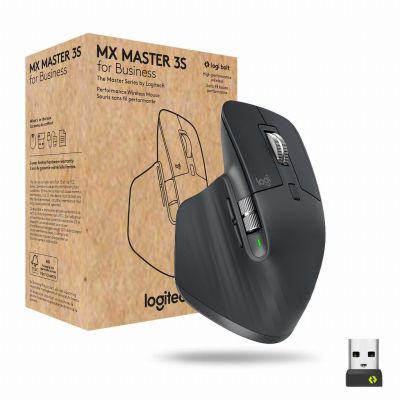 Logitech MX Master 3s for Business souris Bureau Droitier RF sans fil + Bluetooth Laser 8000 DPI