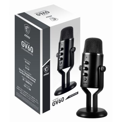 MSI IMMERSE GV60 STREAMING MIC microphone Noir Microphone de console de jeu