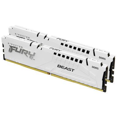 Kingston Technology FURY Beast 32 Go 6000 MT/s DDR5 CL36 DIMM (Kits de 2) White EXPO