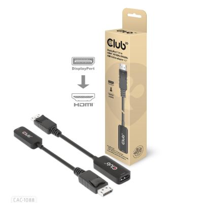 CLUB3D CAC-1088 câble vidéo et adaptateur 0,21 m DisplayPort HDMI Noir