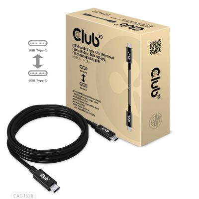 CLUB3D CAC-1578 câble USB 2 m USB4 Gen 3x2 USB C Noir