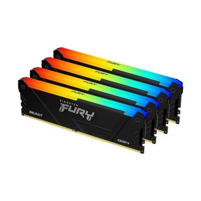 Kingston Technology FURY 128GB 2666MT/s DDR4 CL16 DIMM (Kits de 4) Beast RGB