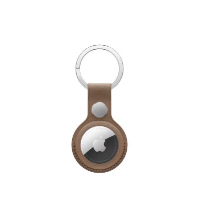 Apple AIRTAG FINEWOVEN KEY RING TAUPE-ZML
