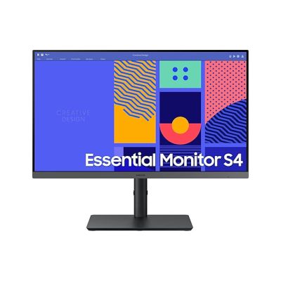Samsung Essential Monitor S4 S43GC écran plat de PC 61 cm (24") 1920 x 1080 pixels Full HD LCD Noir