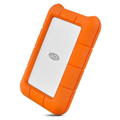 LACIE RUGGED 2To USB-C USB3.0 r?sistant aux chutes. compressements et ? la pluie. utilisation tout terrain. orange