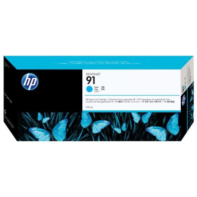 HP 91 DesignJet cartouche d'encre pigmentée cyan, 775 ml