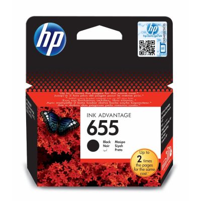 HP 655 original Ink cartridge CZ109AE BHK black standard capacity 550 pages 1-pack