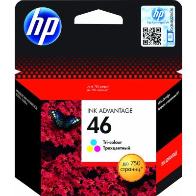 HP 46 original Ink cartridge Advantage Cartridge CZ638AE BFW Tri-Color