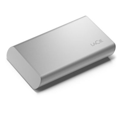 LACIE Portable SSD USB-C 500Go external portable SSD inc rescue service Moon Silver
