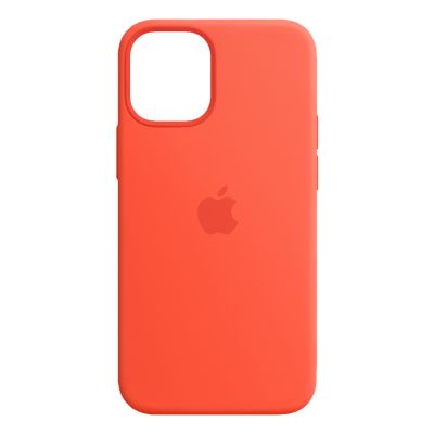 APPLE iPhone 12 mini Silicone Case with MagSafe Electric Orange