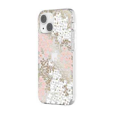 INCIPIO Kate Spade New York Protective Hardshell Case for iPhone 13 mini - Multi Floral/Blush/White/Gold Foil/Gems/Clear