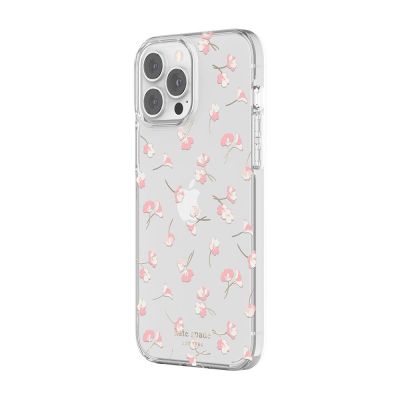 INCIPIO Kate Spade New York Protective Hardshell Case iPhone 13 Pro Max - Falling Poppies Blush/Cream/Gold Foil/Clear/Crystal Gems