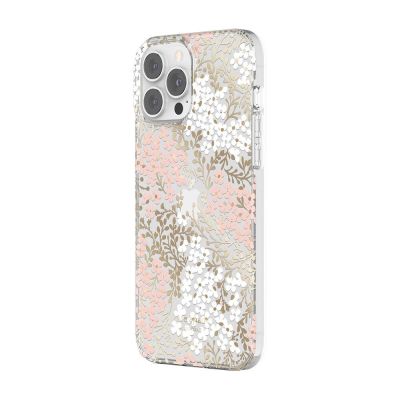 INCIPIO Kate Spade New York Protective Hardshell Case for iPhone 13 Pro Max - Multi Floral/Blush/White/Gold Foil/Gems/Clear