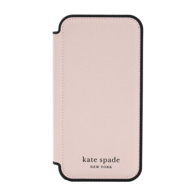 INCIPIO Kate Spade New York Folio Case for iPhone 13 Pro Max - Pale Vellum/Black Border/Black Logo