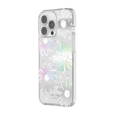 INCIPIO Kate Spade New York Protective Hardshell Case for iPhone 13 Pro - Daisy Iridescent Foil/White/Clear/Gems