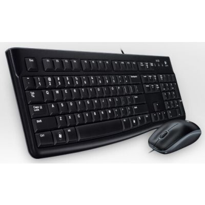 Logitech Desktop MK120 clavier Souris incluse USB QWERTZ Allemand Noir