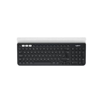 Logitech K780 Multi-Device Wireless Keyboard clavier RF sans fil + Bluetooth QWERTY Nordique Gris, Blanc