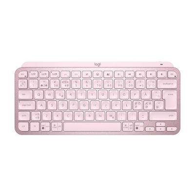 Logitech MX Keys Mini clavier Universel RF sans fil + Bluetooth QWERTY Nordique Rose