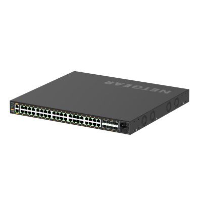 NETGEAR GSM4248PX-100EUS commutateur réseau Géré L2/L3/L4 Gigabit Ethernet (10/100/1000) Connexion Ethernet, supportant l'alimentation via ce port (PoE) Noir