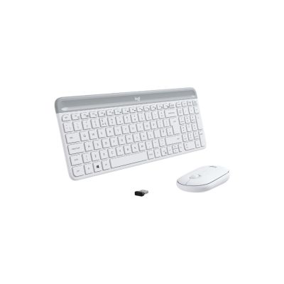 Logitech MK470 clavier Souris incluse Bureau RF sans fil Suisse Blanc
