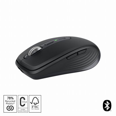 Logitech MX Anywhere 3S souris Bureau Droitier RF sans fil + Bluetooth Laser 8000 DPI