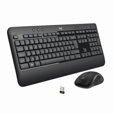 Logitech Advanced MK540 clavier Souris incluse USB QWERTZ Suisse Noir, Blanc