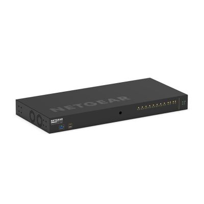 NETGEAR GSM4212P-111EUS commutateur réseau Géré L2/L3 Gigabit Ethernet (10/100/1000) Connexion Ethernet, supportant l'alimentation via ce port (PoE) 1U Noir