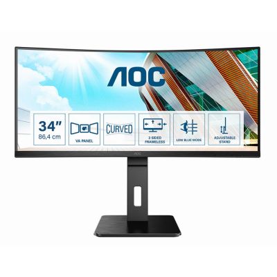 AOC P2 CU34P2A LED display 86,4 cm (34") 3440 x 1440 pixels Quad HD Noir