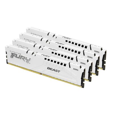 Kingston Technology FURY Beast 128 Go 5200 MT/s DDR5 CL40 DIMM (Kits de 4) White XMP