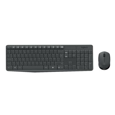 Logitech MK235 clavier Souris incluse USB QWERTY Nordique Gris