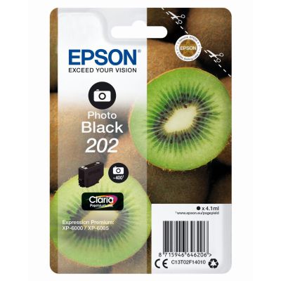 Epson Kiwi Singlepack Photo Black 202 Claria Premium Ink