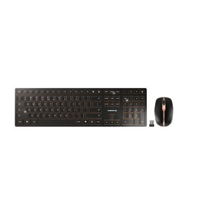 CHERRY DW 9000 SLIM clavier Souris incluse RF sans fil + Bluetooth QWERTY Anglais américain Noir