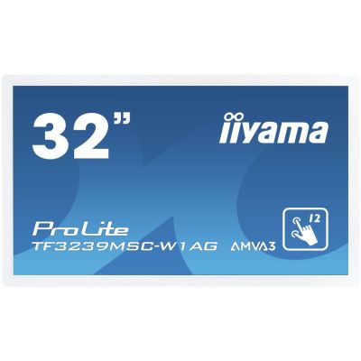 iiyama ProLite TF3239MSC-W1AG écran plat de PC 80 cm (31.5") 1920 x 1080 pixels Full HD LED Écran tactile Multi-utilisateur Blanc