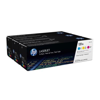 HP Lot de 3 toners authentiques cyan/magenta/jaune LaserJet 131A