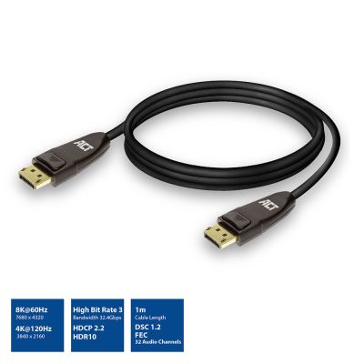 ACT AC4071 câble DisplayPort 1 m Noir