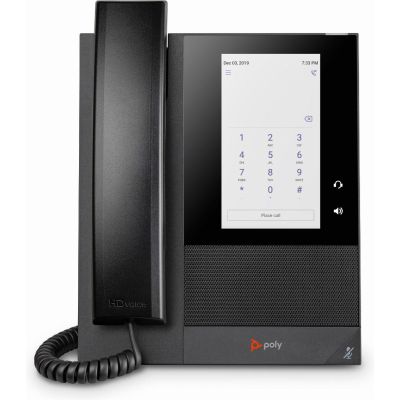POLY Téléphone multimédia professionnel CCX 400 pour Microsoft Teams et compatible PoE