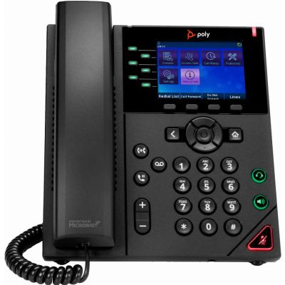 POLY Téléphone IP OBi VVX 350 à 6 lignes et compatible PoE