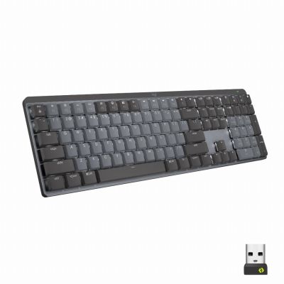 Logitech MX Mechanical clavier Bureau RF sans fil + Bluetooth QWERTZ Suisse Graphite, Gris