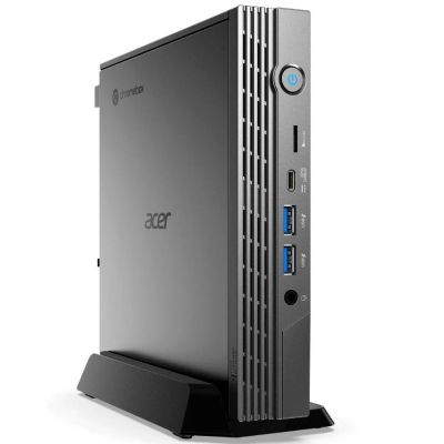 Acer Chromebox CXi5 i1408 Intel® Celeron® 7305 8 Go DDR4-SDRAM 32 Go eMMC ChromeOS Mini PC PC Argent