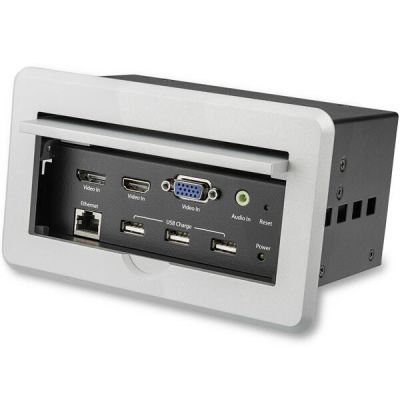StarTech.com Boîtier de connexion pour table de réunion avec entrées DisplayPort, HDMI et VGA