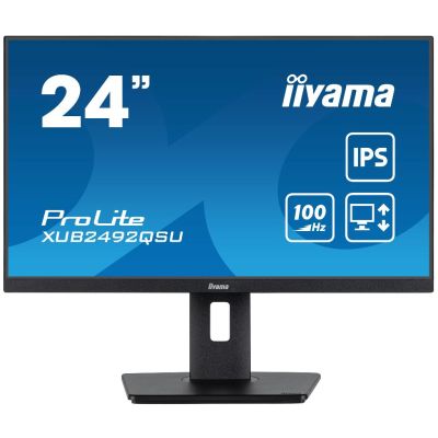 iiyama ProLite XUB2492QSU-B1 écran plat de PC 60,5 cm (23.8") 2560 x 1440 pixels Wide Quad HD LED Noir